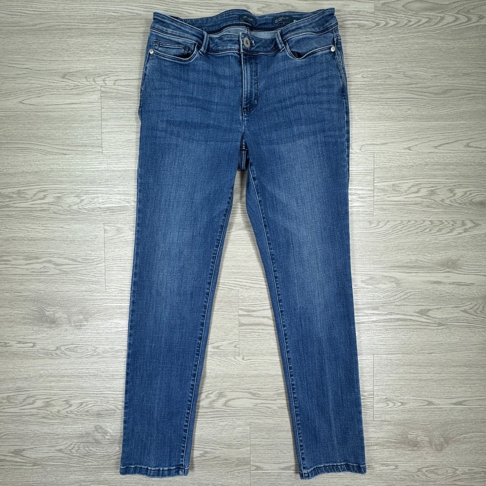 J. Jill Women's Jeans Authentic Fit Slim Ankle Blue 10 Tall Stretch Denim Casual